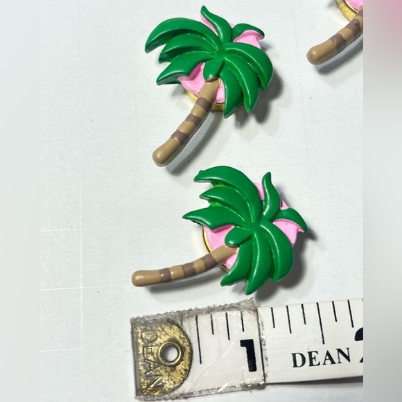 Palm Tree Resin Button Covers Set of 3 - Picture 2 of 3
